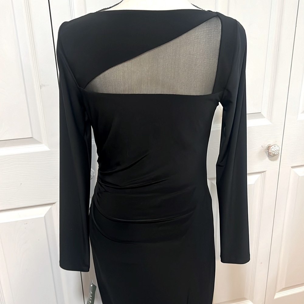 Ralph Lauren Black Long Sleeve Prom Dress - Picture 3 of 7